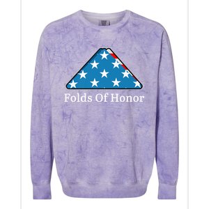 Patriotic Folds Of Honor Fallen Military First Responders Colorblast Crewneck Sweatshirt