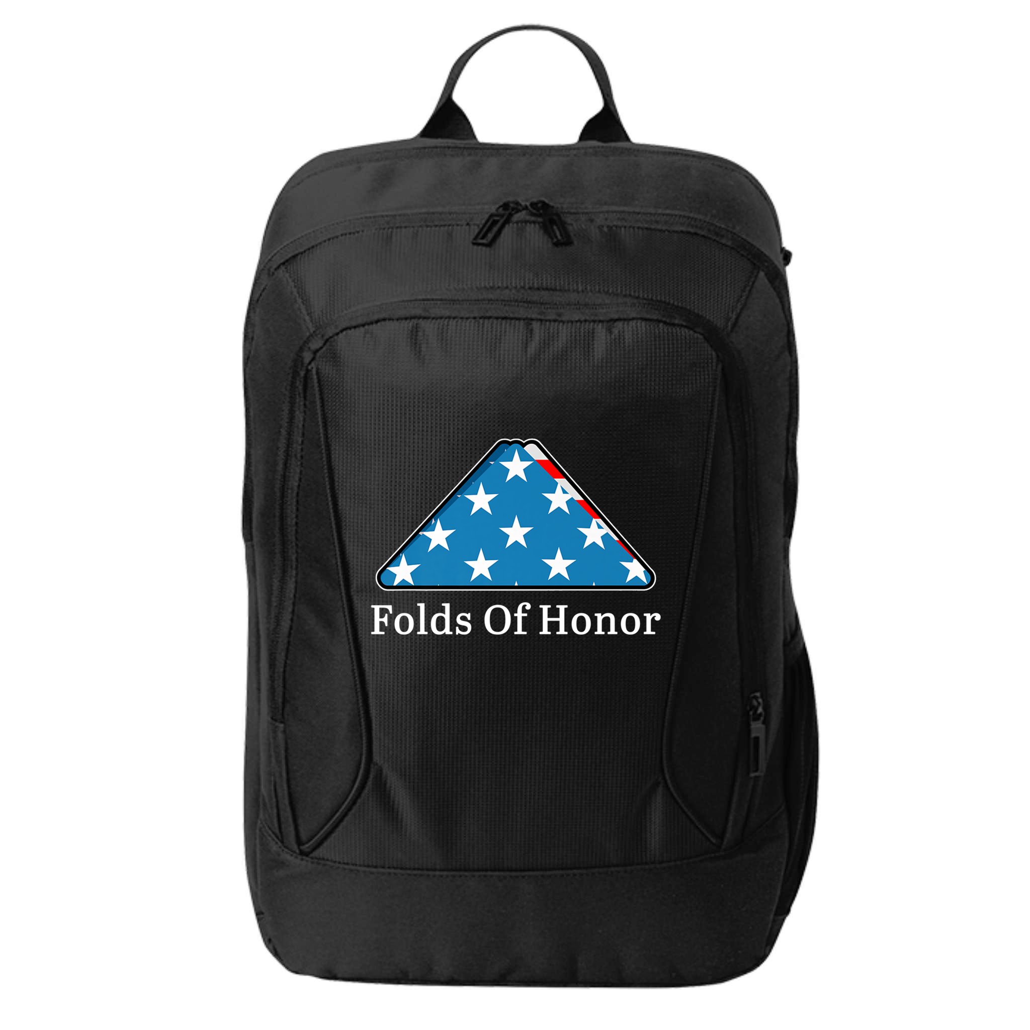 Patriotic Folds Of Honor Fallen Military First Responders City Backpack