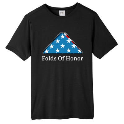 Patriotic Folds Of Honor Fallen Military First Responders Tall Fusion ChromaSoft Performance T-Shirt