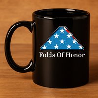 Patriotic Folds Of Honor Fallen Military First Responders 11oz C Handle Ceramic Mug