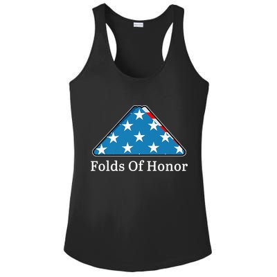Patriotic Folds Of Honor Fallen Military First Responders Ladies PosiCharge Competitor Racerback Tank