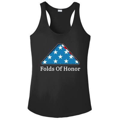 Patriotic Folds Of Honor Fallen Military First Responders Ladies PosiCharge Competitor Racerback Tank