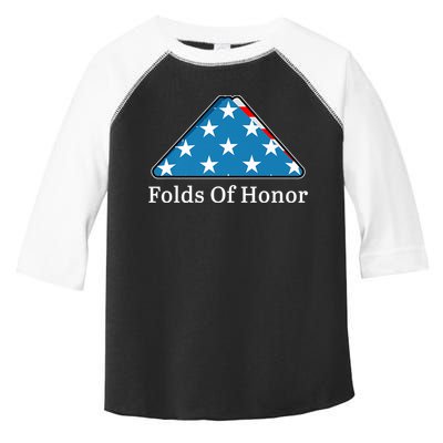 Patriotic Folds Of Honor Fallen Military First Responders Toddler Fine Jersey T-Shirt