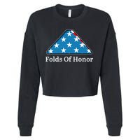 Patriotic Folds Of Honor Fallen Military First Responders Cropped Pullover Crew
