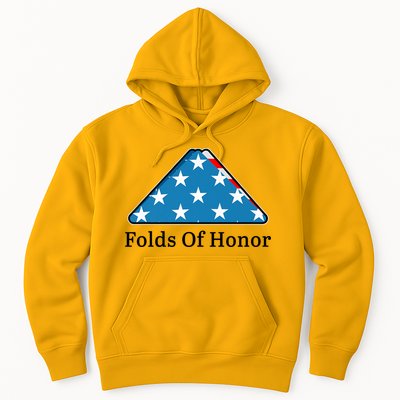 Patriotic Folds Of Honor Fallen Military First Responders Hoodie