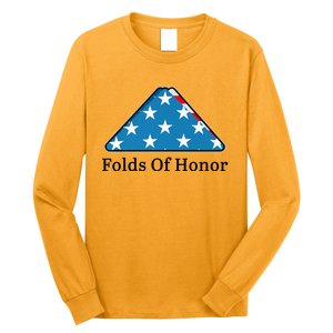 Patriotic Folds Of Honor Fallen Military First Responders Long Sleeve Shirt