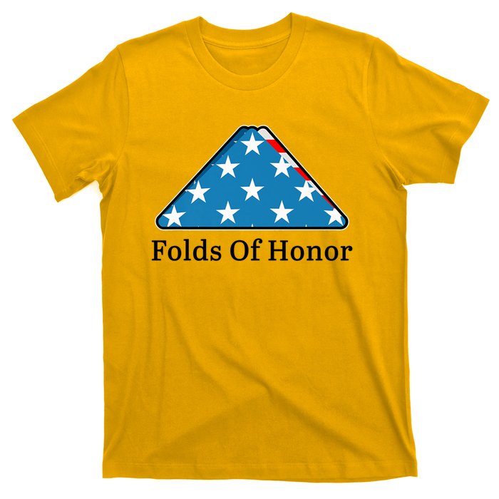 Patriotic Folds Of Honor Fallen Military First Responders T-Shirt