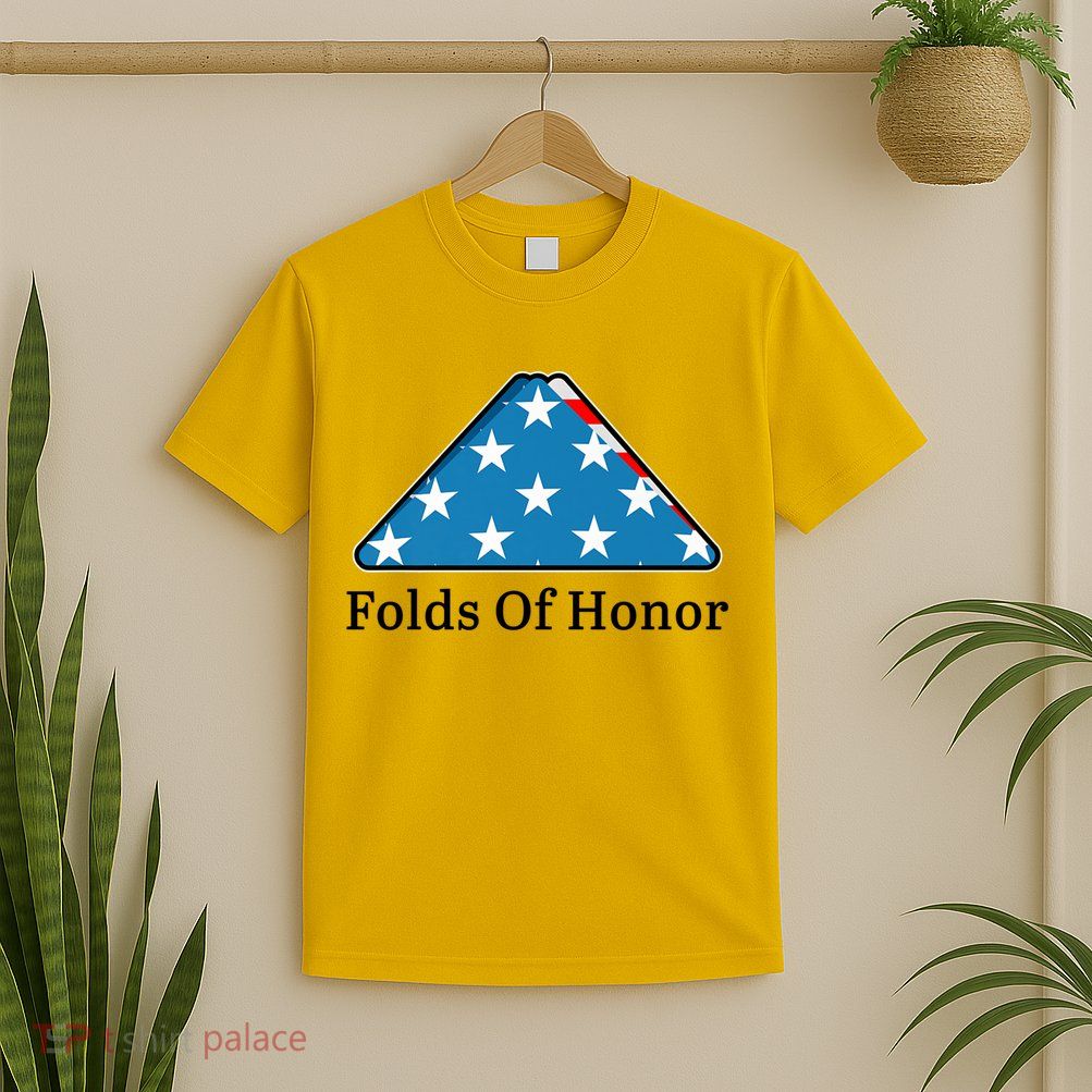 Patriotic Folds Of Honor Fallen Military First Responders T-Shirt