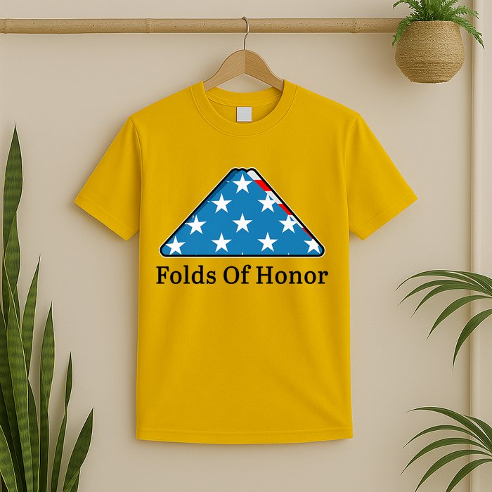Patriotic Folds Of Honor Fallen Military First Responders T-Shirt
