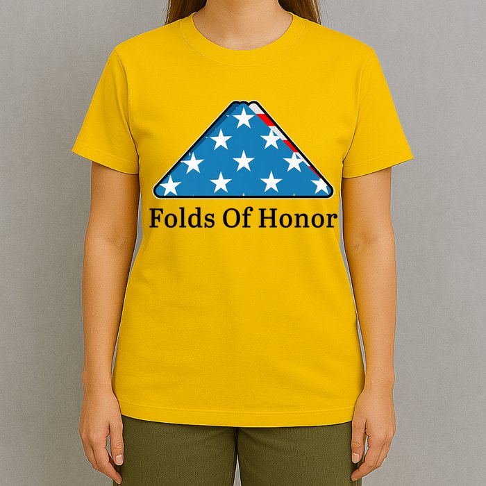Patriotic Folds Of Honor Fallen Military First Responders T-Shirt