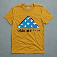 Patriotic Folds Of Honor Fallen Military First Responders T-Shirt