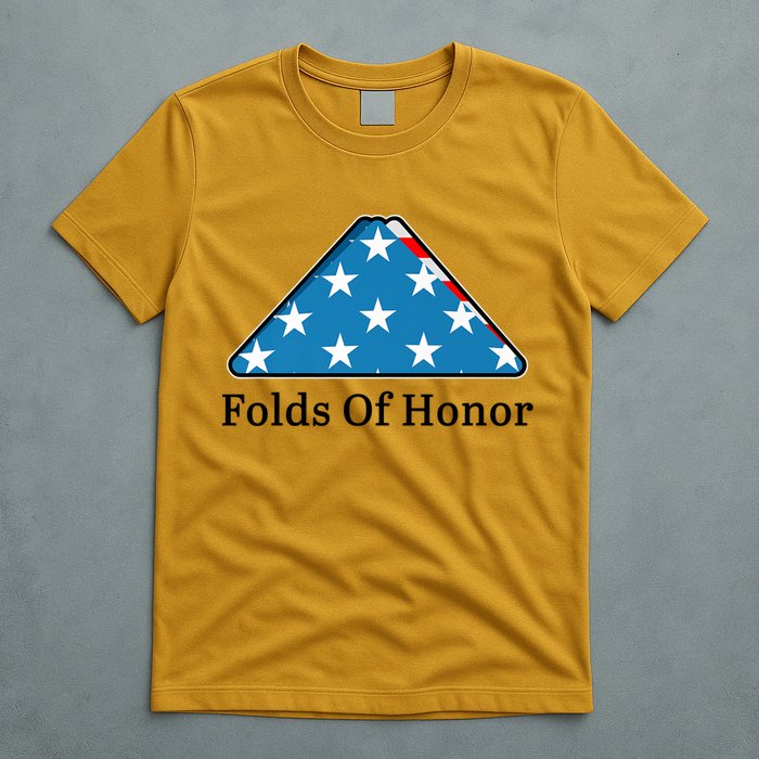 Patriotic Folds Of Honor Fallen Military First Responders T-Shirt