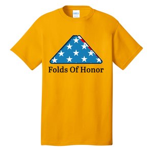 Patriotic Folds Of Honor Fallen Military First Responders Tall T-Shirt