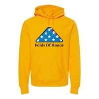 Patriotic Folds Of Honor Fallen Military First Responders Premium Hoodie