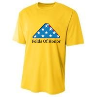 Patriotic Folds Of Honor Fallen Military First Responders Youth Performance Sprint T-Shirt