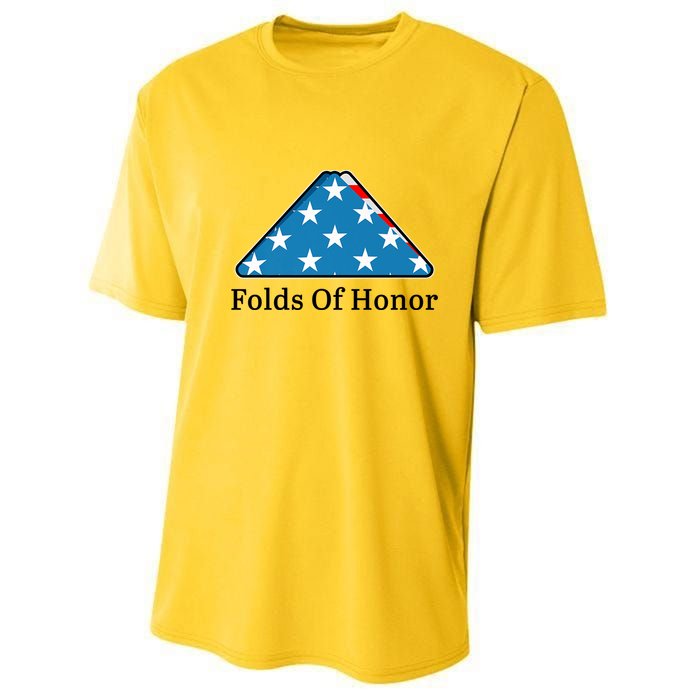 Patriotic Folds Of Honor Fallen Military First Responders Youth Performance Sprint T-Shirt