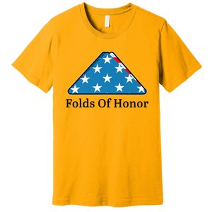 Patriotic Folds Of Honor Fallen Military First Responders Premium T-Shirt