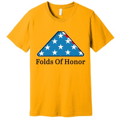 Patriotic Folds Of Honor Fallen Military First Responders Premium T-Shirt
