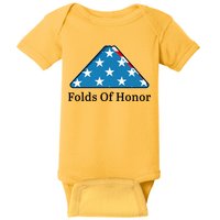 Patriotic Folds Of Honor Fallen Military First Responders Baby Bodysuit