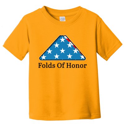 Patriotic Folds Of Honor Fallen Military First Responders Toddler T-Shirt