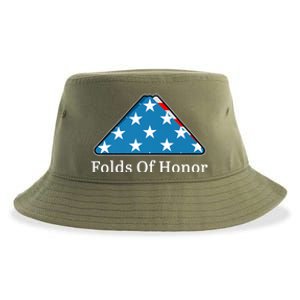 Patriotic Folds Of Honor Fallen Military First Responders Sustainable Bucket Hat