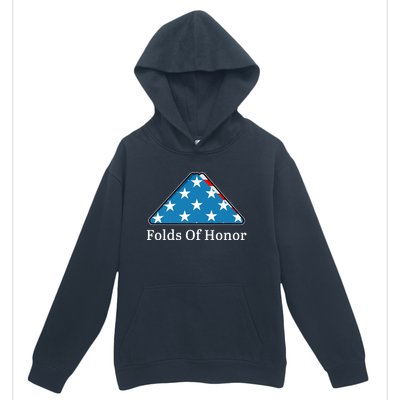 Patriotic Folds Of Honor Fallen Military First Responders Urban Pullover Hoodie