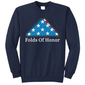 Patriotic Folds Of Honor Fallen Military First Responders Tall Sweatshirt