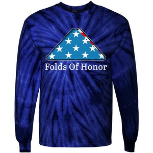 Patriotic Folds Of Honor Fallen Military First Responders Tie-Dye Long Sleeve Shirt