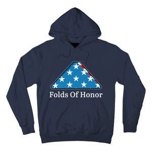 Patriotic Folds Of Honor Fallen Military First Responders Tall Hoodie