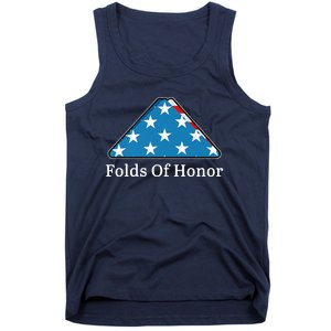 Patriotic Folds Of Honor Fallen Military First Responders Tank Top