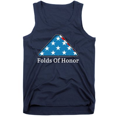 Patriotic Folds Of Honor Fallen Military First Responders Tank Top