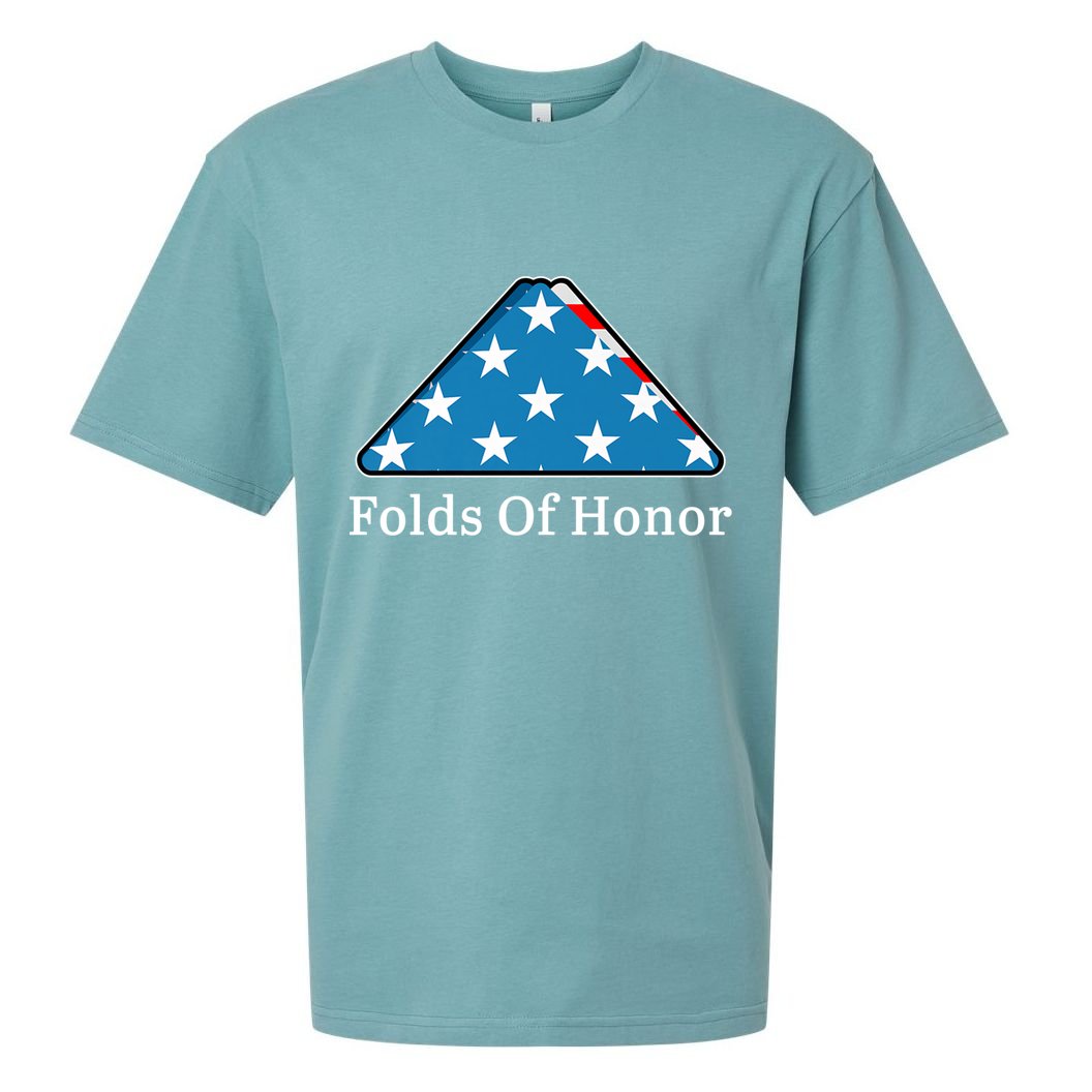 Patriotic Folds Of Honor Fallen Military First Responders Sueded Cloud Jersey T-Shirt