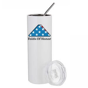 Patriotic Folds Of Honor Fallen Military First Responders Stainless Steel Tumbler