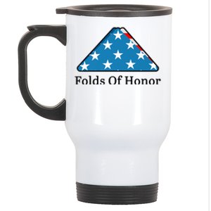 Patriotic Folds Of Honor Fallen Military First Responders Stainless Steel Travel Mug