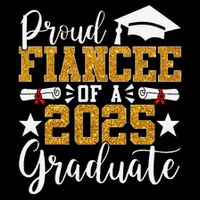 Proud Fiancee Of A 2025 Graduate Fiancee Graduation 2025 Drawstring Bag