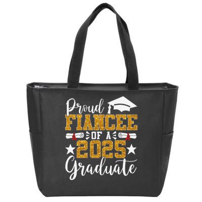 Proud Fiancee Of A 2025 Graduate Fiancee Graduation 2025 Zip Tote Bag