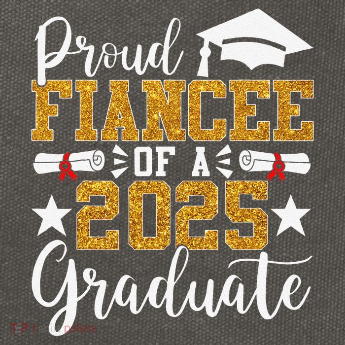 Proud Fiancee Of A 2025 Graduate Fiancee Graduation 2025 Cotton Canvas Backpack