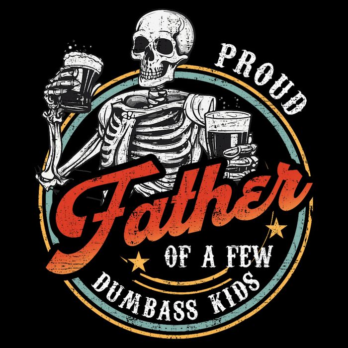 Proud Father Of A Few Dumbass Funny Dad Love Family Drawstring Bag