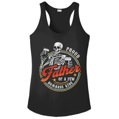 Proud Father Of A Few Dumbass Funny Dad Love Family Ladies PosiCharge Competitor Racerback Tank