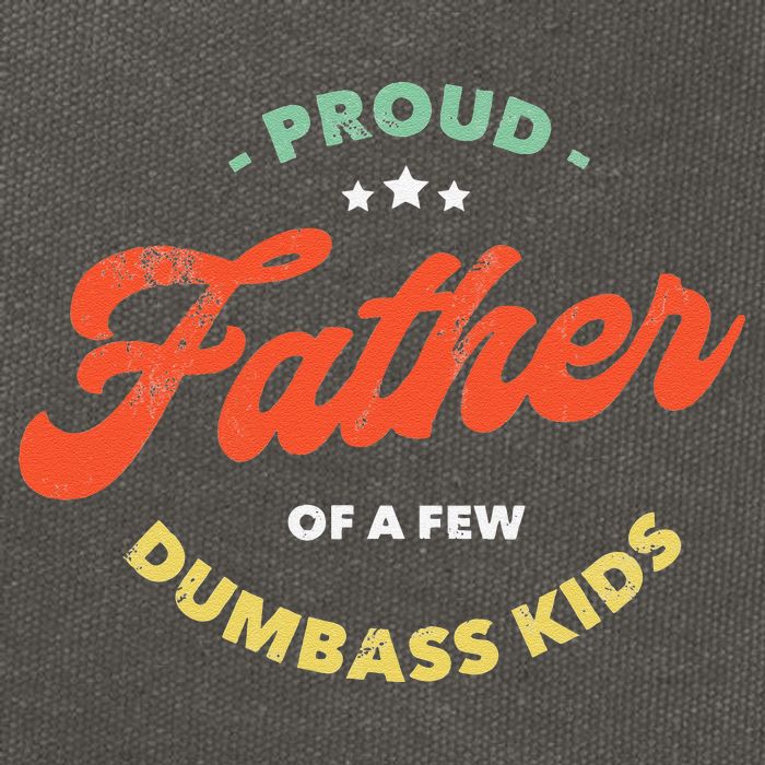 Proud Father Of A Few Dumbass Fathers Day Cotton Canvas Backpack