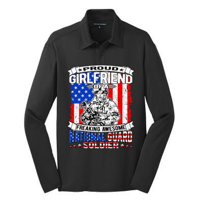 Proud Friend Of A National Guard Soldier Military Lover Gift Silk Touch Performance Long Sleeve Polo