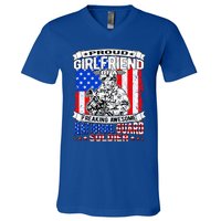 Proud Friend Of A National Guard Soldier Military Lover Gift V-Neck T-Shirt