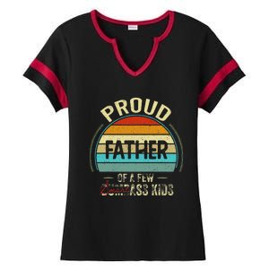 Proud Father Of A Few Smartass Fathers Day Ladies Halftime Notch Neck Tee