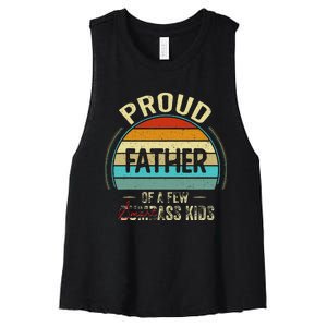 Proud Father Of A Few Smartass Fathers Day Women's Racerback Cropped Tank