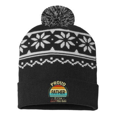 Proud Father Of A Few Smartass Fathers Day USA-Made Snowflake Beanie