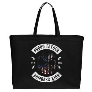 Proud Father Of A Few Dumbass Fathers Day Cotton Canvas Jumbo Tote