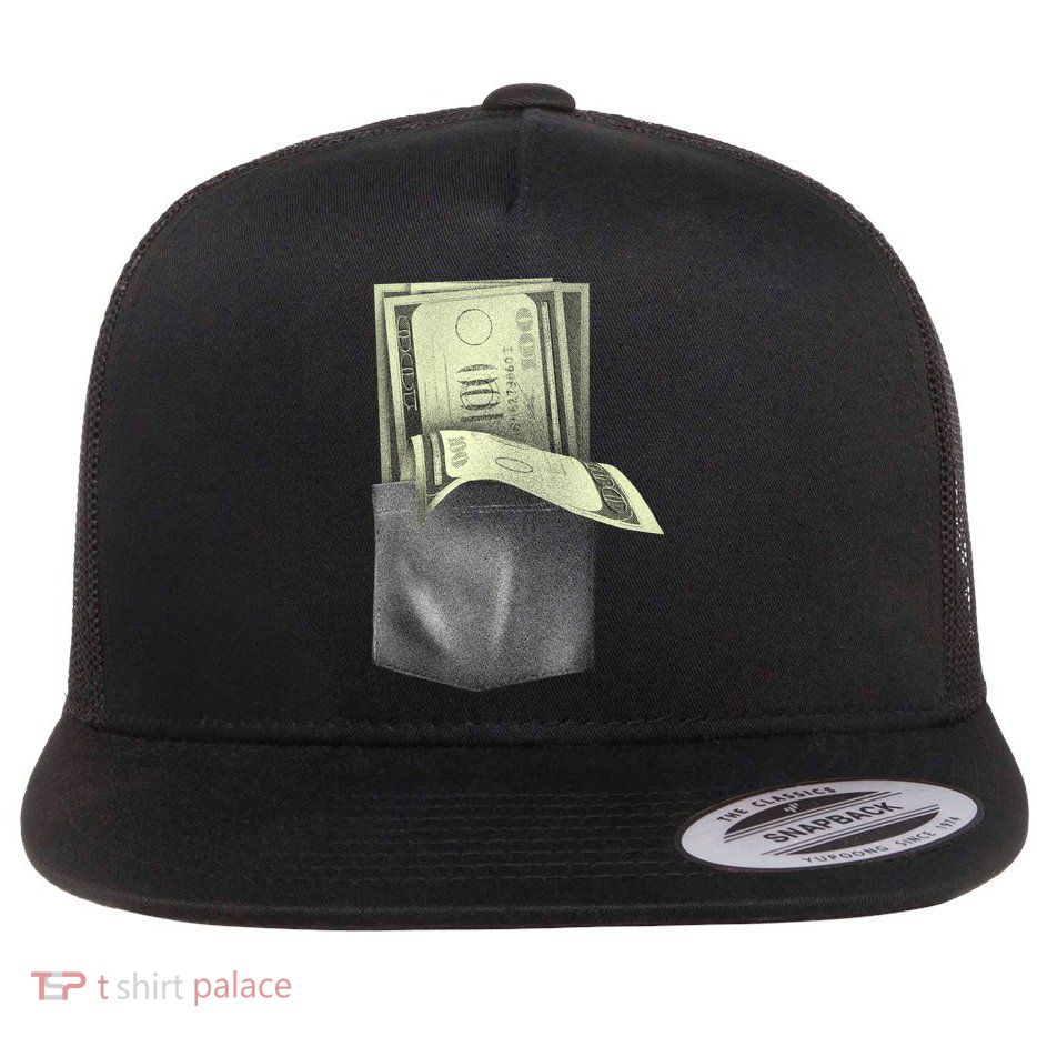 Pocket Full Of Cash Flat Bill Trucker Hat