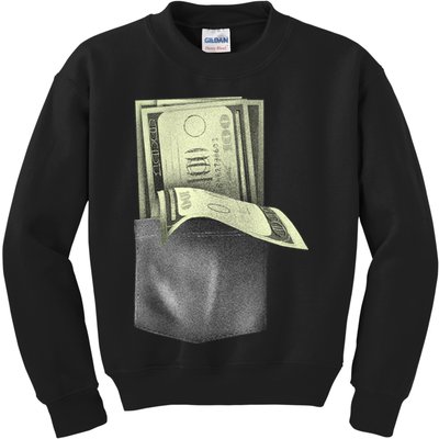 Pocket Full Of Cash Kids Sweatshirt