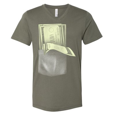 Pocket Full Of Cash V-Neck T-Shirt
