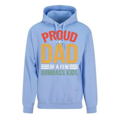 Proud Father Of A Few Dumbass Father Day Unisex Surf Hoodie